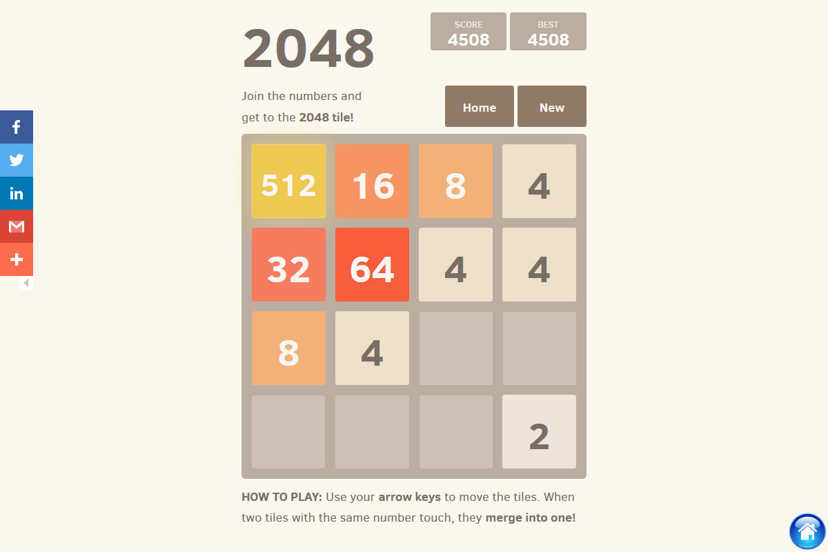 Как пройти игру 2048 схема